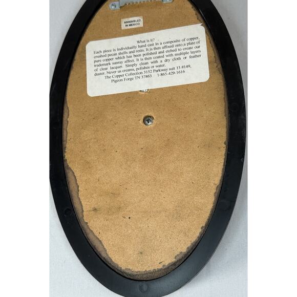 Copperama Football Male Player Wall Plaque 3-D copper art w/Frame, 85-29 - Picture 5 of 9